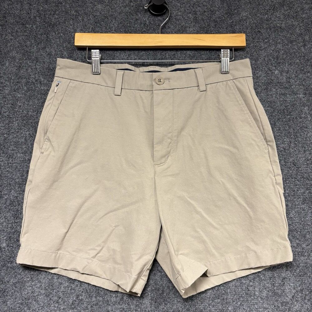 Vineyard Vines On the Go Shorts Mens 30 Khaki 7" Inseam Performance Stretch Golf